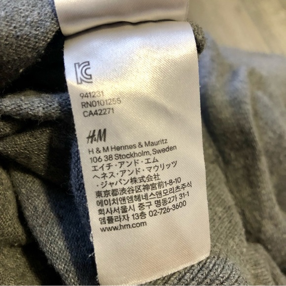 H&M Women’s Basics Grey V-Neck Fitted Long Sleeve Sweater - Small - Picture 12 of 13